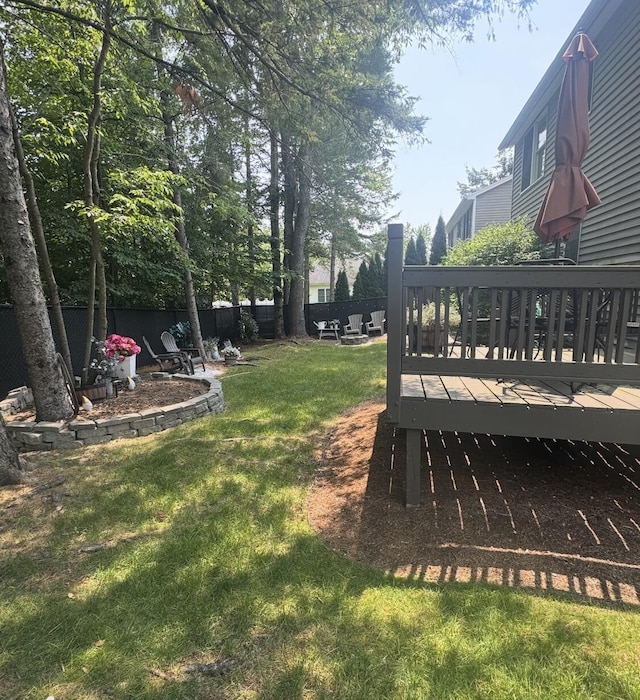 17 Fieldstone Dr, Bangor, ME 04401 - view of yard featuring a deck