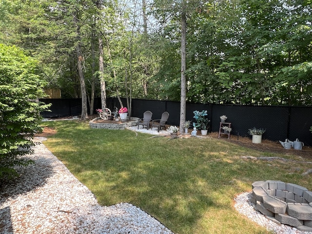 17 Fieldstone Dr, Bangor, ME 04401 - view of yard with a fire pit