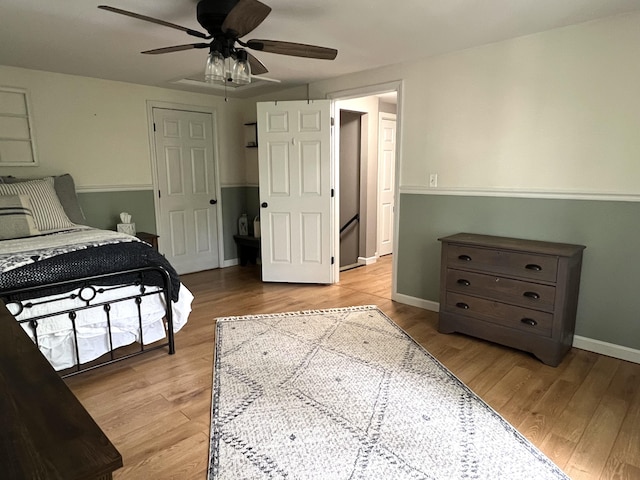 17 Fieldstone Dr, Bangor, ME 04401 - bedroom with light wood-style floors and a ceiling fan