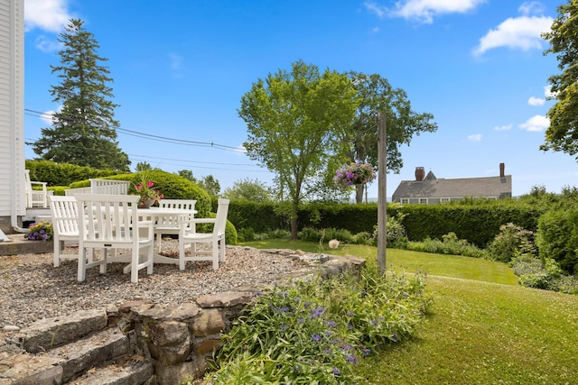 197A Perkins St, Castine, ME 04421 - view of grassy yard featuring outdoor dining area
