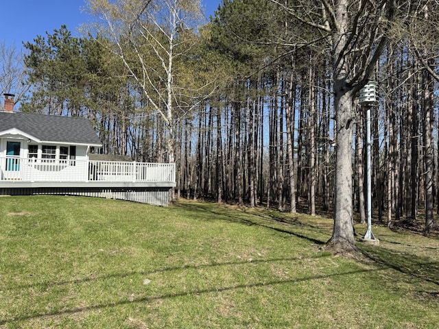 365 Snakeroot Rd, Pittsfield, ME 04967 - view of yard featuring a wooden deck