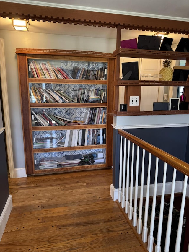 365 Snakeroot Rd, Pittsfield, ME 04967 - staircase featuring baseboards and wood finished floors