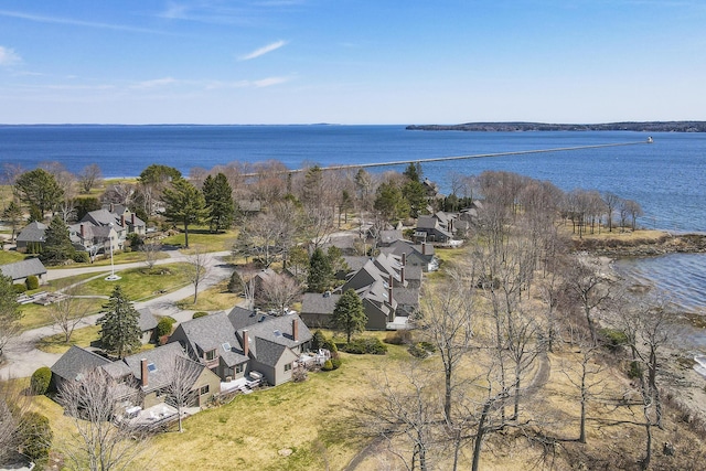 53 Jameson Point Rd Unit 24, Rockland, ME 04841 - drone / aerial view featuring a water view and a residential view