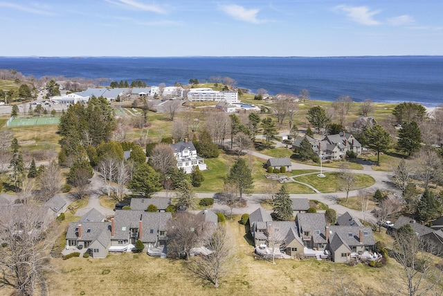 53 Jameson Point Rd Unit 24, Rockland, ME 04841 - bird's eye view with a water view and a residential view