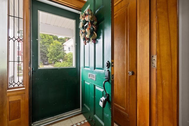 175 Summer St, Auburn, ME 04210 - doorway to outside with tile patterned floors