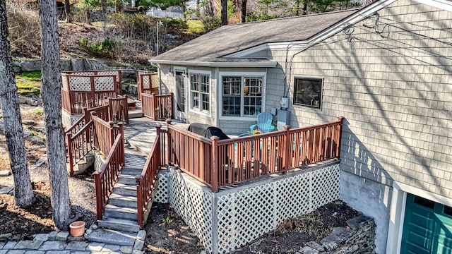 3 The Ledges St, Hallowell, ME 04347 - view of wooden deck