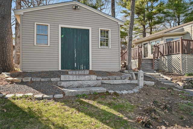 3 The Ledges St, Hallowell, ME 04347 - view of outdoor structure with stairway