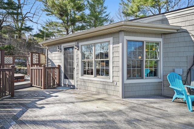3 The Ledges St, Hallowell, ME 04347 - view of wooden deck