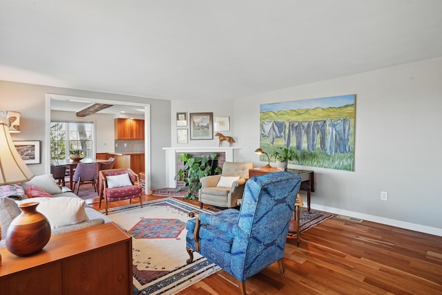 3 The Ledges St, Hallowell, ME 04347 - living area with baseboards, wood finished floors, and visible vents