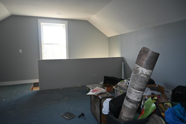 18 Castle Rd, Harmony, ME 04942 - bonus room featuring baseboards and vaulted ceiling
