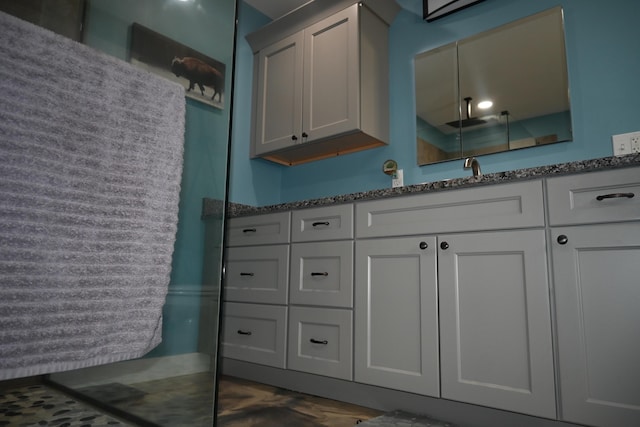 18 Castle Rd, Harmony, ME 04942 - bathroom featuring a walk in shower and vanity