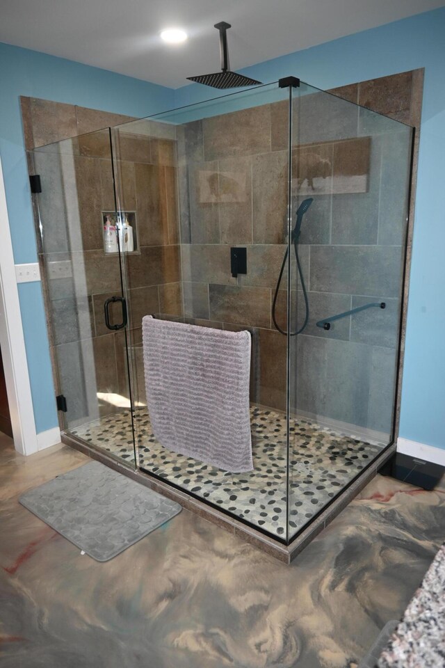 18 Castle Rd, Harmony, ME 04942 - full bathroom with baseboards and a stall shower
