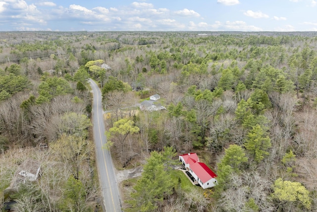 bird's eye view of a heavily wooded area