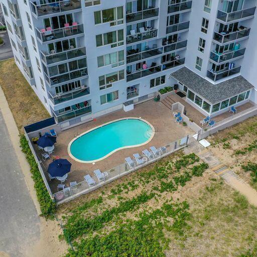 community pool with a patio