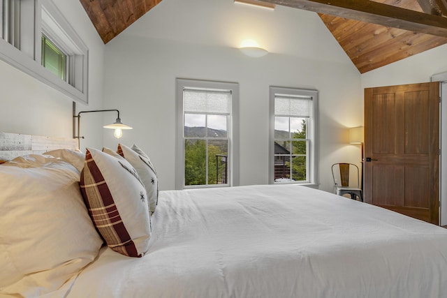 28 Fisher Rd, Newry, ME 04261 - bedroom featuring wood ceiling