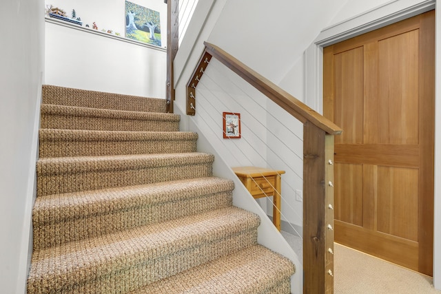 28 Fisher Rd, Newry, ME 04261 - stairway with carpet floors