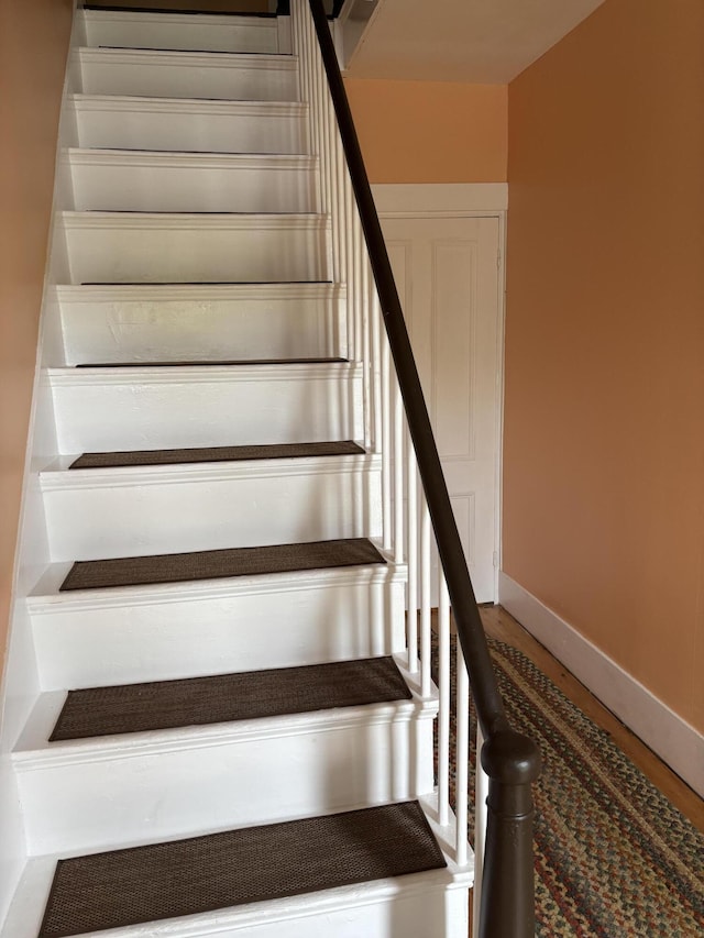 111 Town Farm Rd, Farmington, ME 04938 - stairway featuring baseboards