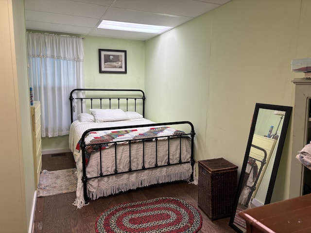 111 Town Farm Rd, Farmington, ME 04938 - bedroom featuring wood finished floors and a drop ceiling