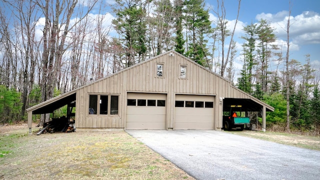 garage featuring a detached garage