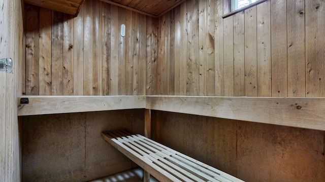 view of sauna