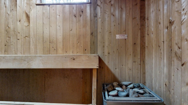view of sauna