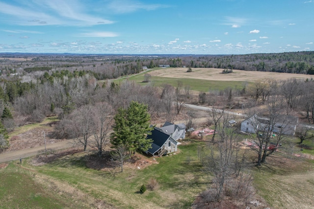 bird's eye view featuring a rural view