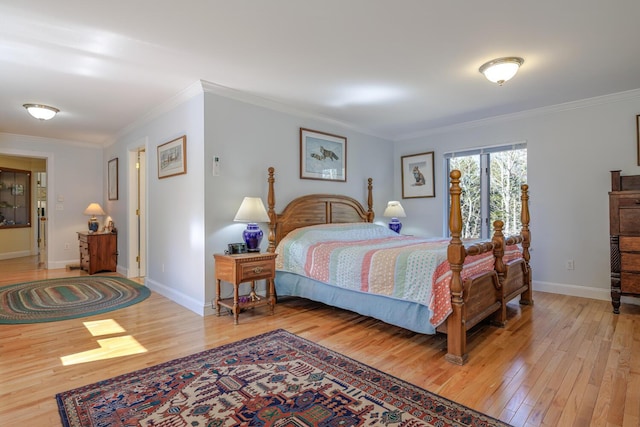 20 Giant Slide Rd, Mount Desert, ME 04660 - bedroom featuring light wood-style floors, crown molding, and baseboards