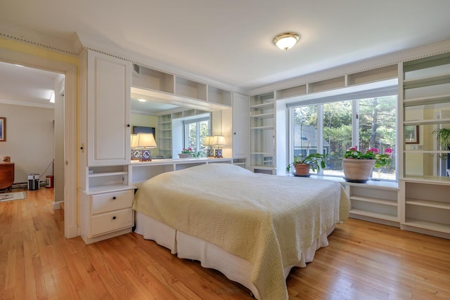 20 Giant Slide Rd, Mount Desert, ME 04660 - bedroom featuring light wood-type flooring and crown molding