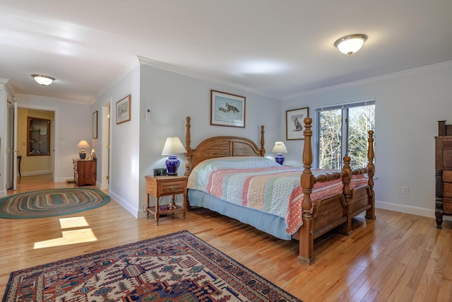 20 Giant Slide Rd, Mount Desert, ME 04660 - bedroom featuring light wood-style flooring, crown molding, and baseboards