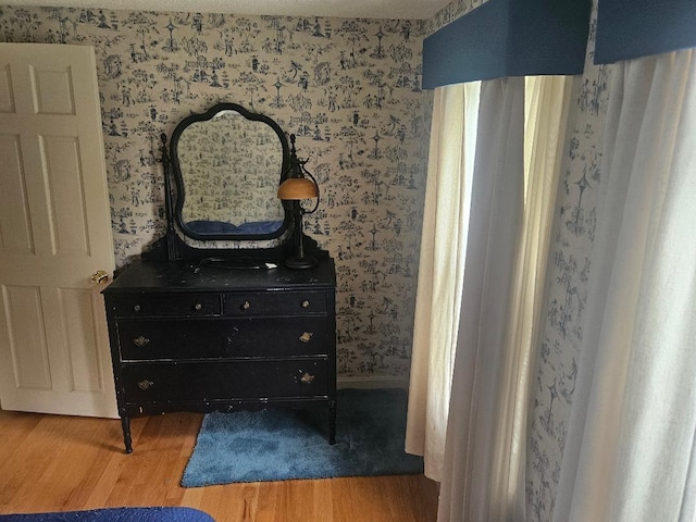 193 N Rd, Detroit, ME 04929 - detailed view of wallpapered walls and wood finished floors