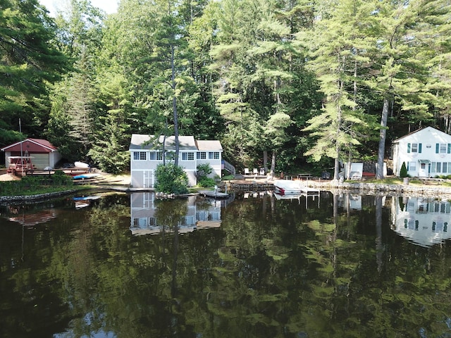 92 Red Gate Ln, Acton, ME 04001 - view of dock with a water view and a view of trees
