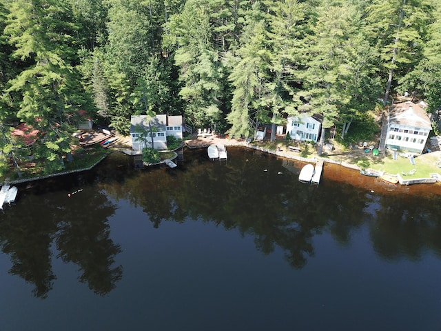 92 Red Gate Ln, Acton, ME 04001 - aerial view with a water view and a wooded view