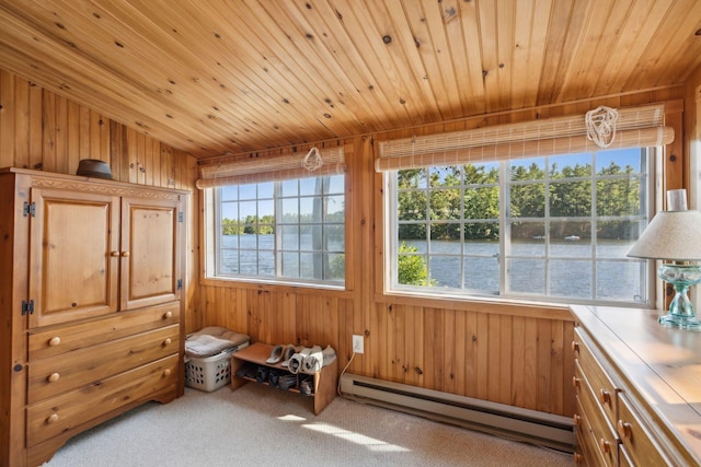 92 Red Gate Ln, Acton, ME 04001 - interior space featuring a water view and baseboard heating