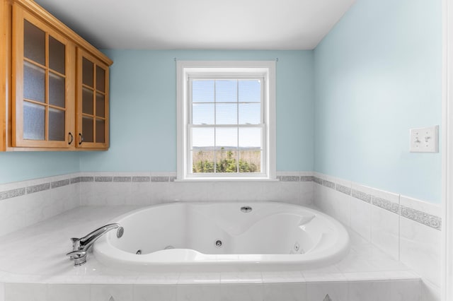 bathroom featuring a whirlpool tub
