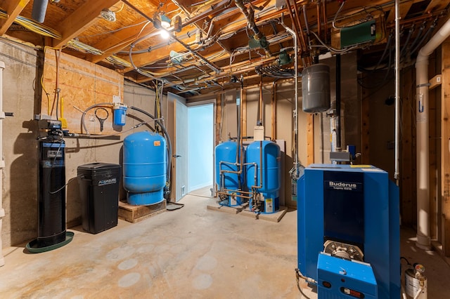 utility room with a heating unit