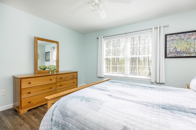 7 Berry Ln Unit 101, Biddeford, ME 04005 - bedroom featuring wood finished floors, baseboards, and ceiling fan
