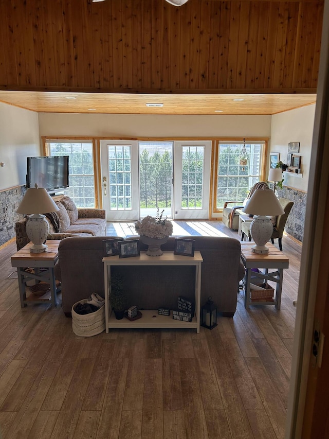 208 N Caribou Rd, Presque Isle, ME 04769 - living room featuring dark wood finished floors