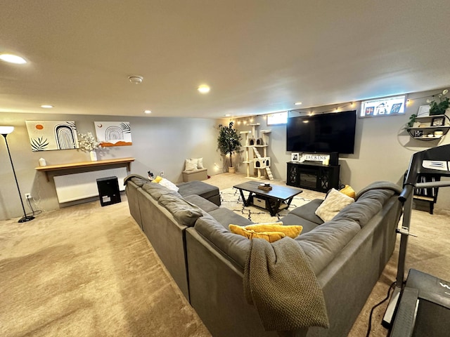 208 N Caribou Rd, Presque Isle, ME 04769 - living room with carpet flooring and recessed lighting