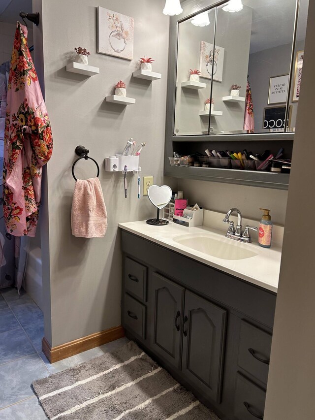 208 N Caribou Rd, Presque Isle, ME 04769 - bathroom with vanity and baseboards