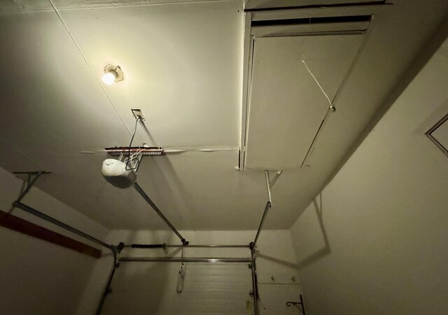 room details featuring a garage door opener