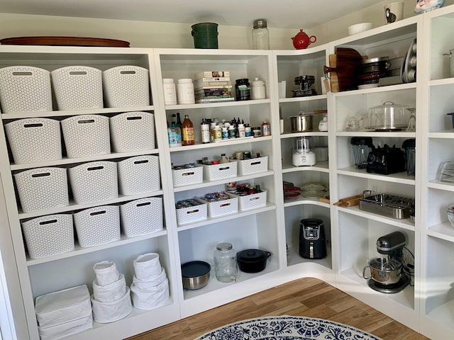 view of storage area