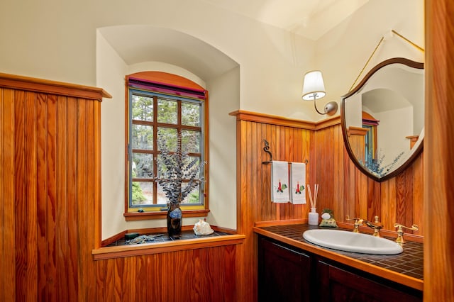 bathroom featuring vanity