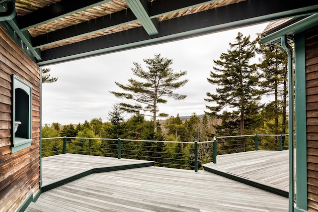 view of wooden terrace