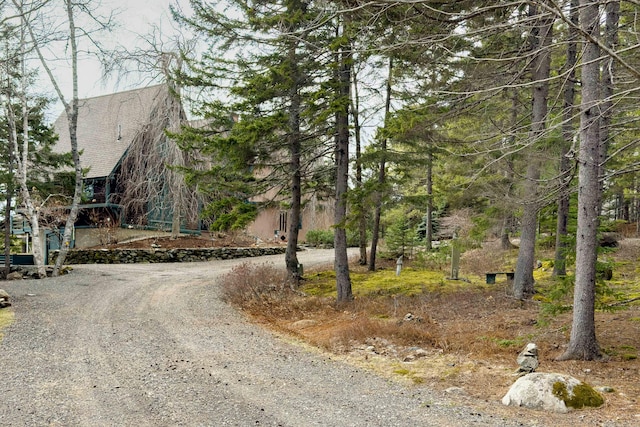 view of street featuring driveway