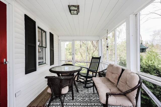 view of sunroom