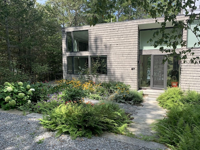 27 Carter Dr, West Bath, ME 04530 - view of mid-century inspired home