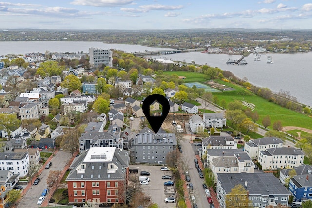 130 Morning St Unit 3A, Portland, ME 04101 - aerial view of residential area with a nearby body of water and a notable bridge