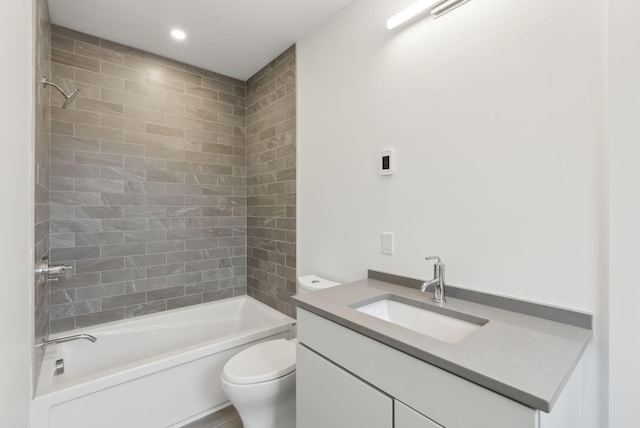 130 Morning St Unit 3A, Portland, ME 04101 - full bath with vanity, washtub / shower combination, and recessed lighting