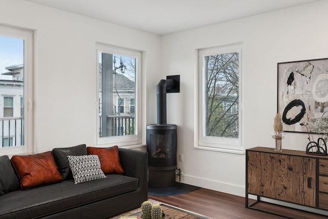 130 Morning St Unit 3A, Portland, ME 04101 - living area featuring wood finished floors and healthy amount of natural light