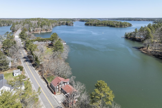37 Harpswell Islands Rd, Harpswell, ME 04079 - bird's eye view with a water view and a wooded view